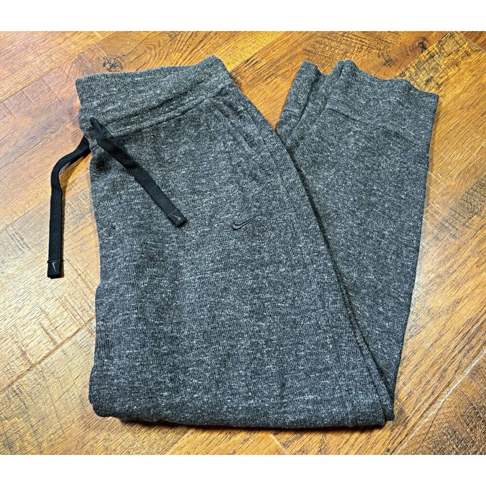 Nike Therma-FIT Womens Jogger Pants Heather Gray M 26" Inseam Drawstring Pockets